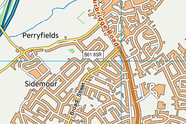 B61 8SR map - OS VectorMap District (Ordnance Survey)