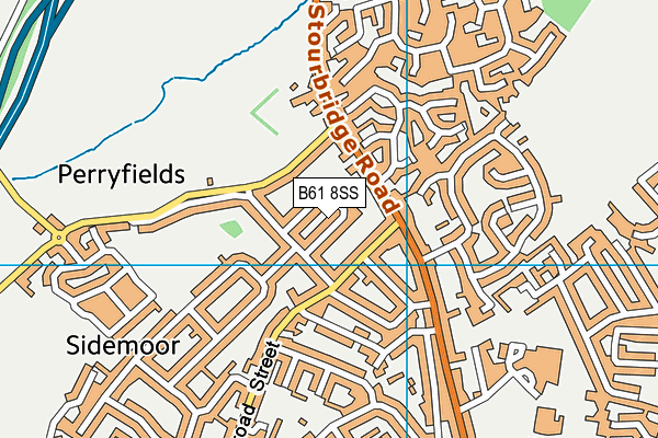 B61 8SS map - OS VectorMap District (Ordnance Survey)