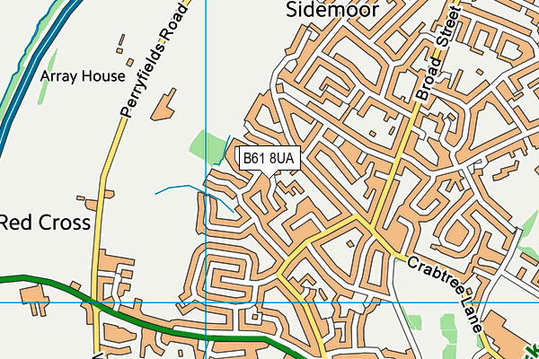 B61 8UA map - OS VectorMap District (Ordnance Survey)