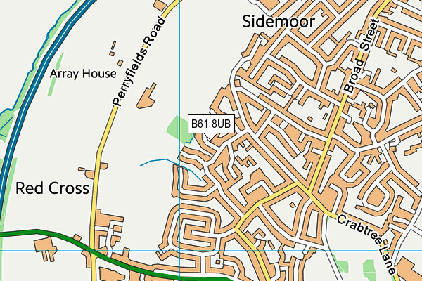 B61 8UB map - OS VectorMap District (Ordnance Survey)