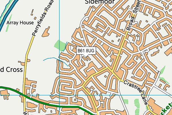 B61 8UG map - OS VectorMap District (Ordnance Survey)