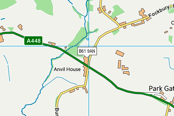 B61 9AN map - OS VectorMap District (Ordnance Survey)