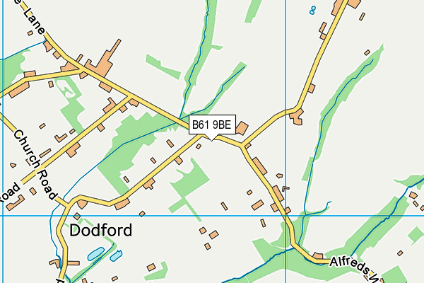 B61 9BE map - OS VectorMap District (Ordnance Survey)