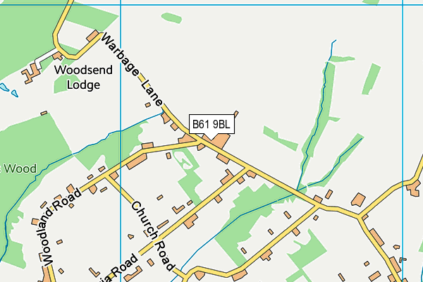 B61 9BL map - OS VectorMap District (Ordnance Survey)