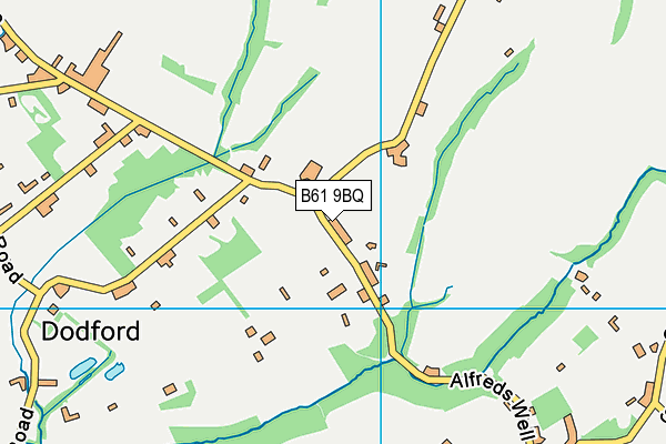 B61 9BQ map - OS VectorMap District (Ordnance Survey)