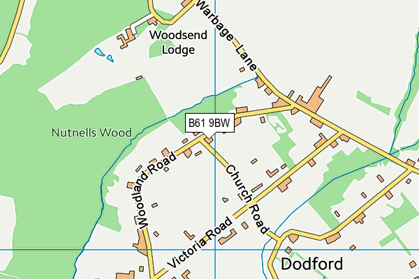 B61 9BW map - OS VectorMap District (Ordnance Survey)