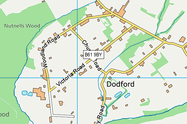 B61 9BY map - OS VectorMap District (Ordnance Survey)