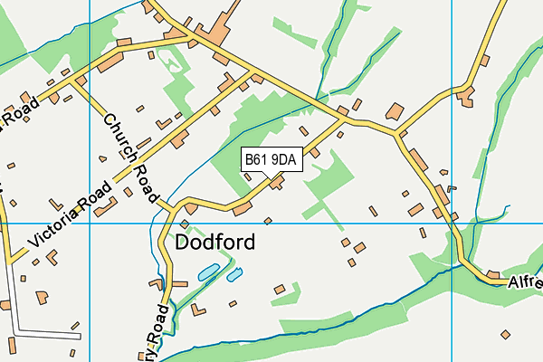 B61 9DA map - OS VectorMap District (Ordnance Survey)