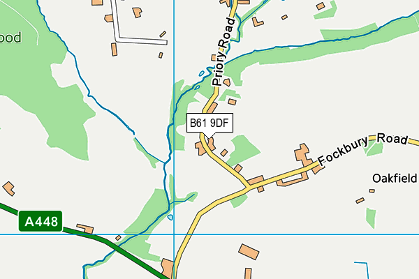 B61 9DF map - OS VectorMap District (Ordnance Survey)