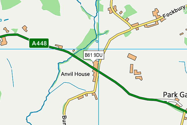 B61 9DU map - OS VectorMap District (Ordnance Survey)