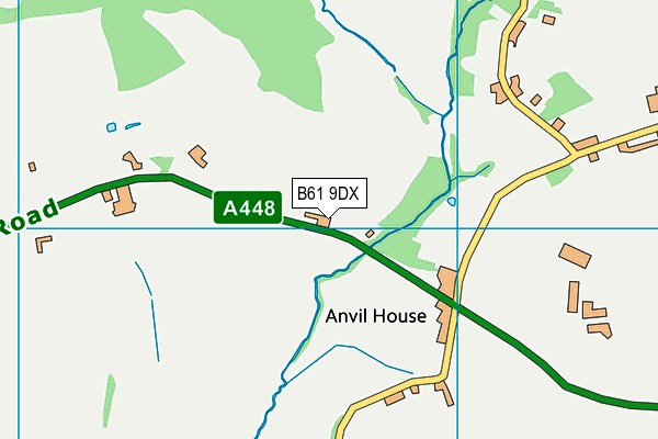 B61 9DX map - OS VectorMap District (Ordnance Survey)