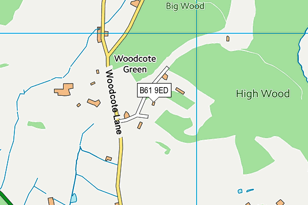B61 9ED map - OS VectorMap District (Ordnance Survey)