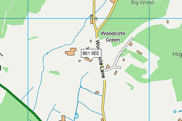 B61 9EE map - OS VectorMap District (Ordnance Survey)