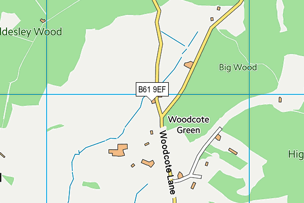 B61 9EF map - OS VectorMap District (Ordnance Survey)