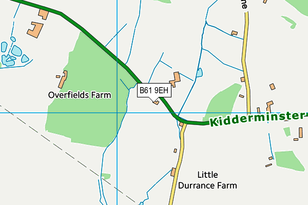 B61 9EH map - OS VectorMap District (Ordnance Survey)