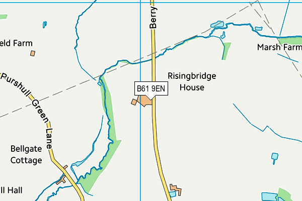 B61 9EN map - OS VectorMap District (Ordnance Survey)