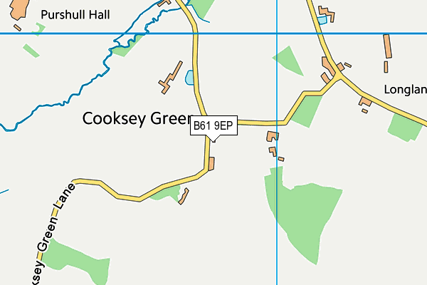 B61 9EP map - OS VectorMap District (Ordnance Survey)