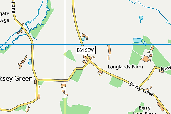 B61 9EW map - OS VectorMap District (Ordnance Survey)