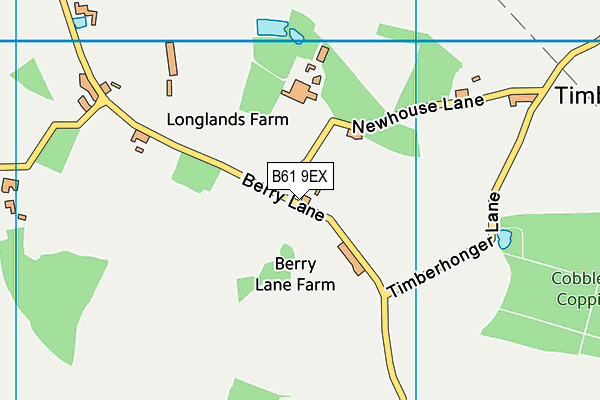 B61 9EX map - OS VectorMap District (Ordnance Survey)