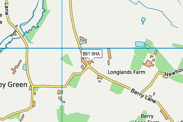 B61 9HA map - OS VectorMap District (Ordnance Survey)