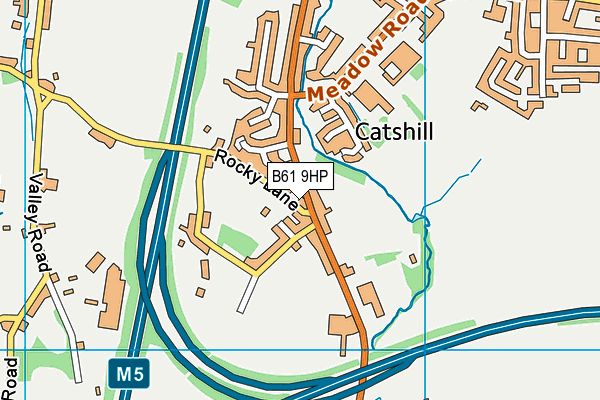 B61 9HP map - OS VectorMap District (Ordnance Survey)