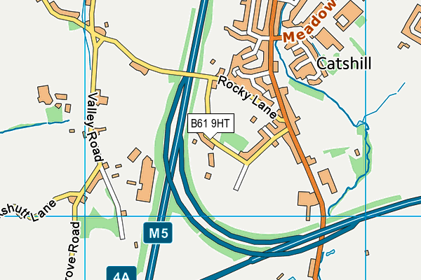 B61 9HT map - OS VectorMap District (Ordnance Survey)