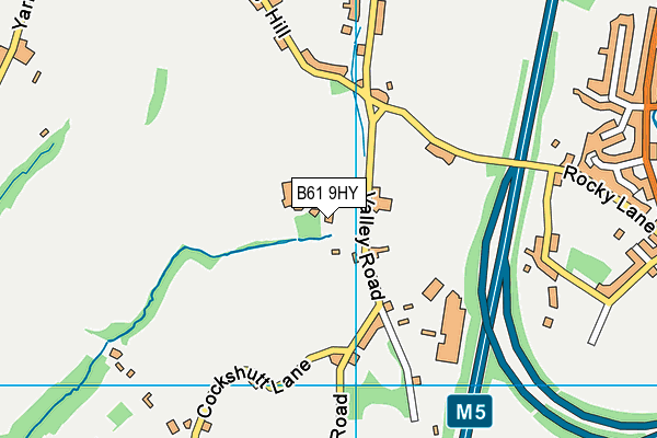 B61 9HY map - OS VectorMap District (Ordnance Survey)