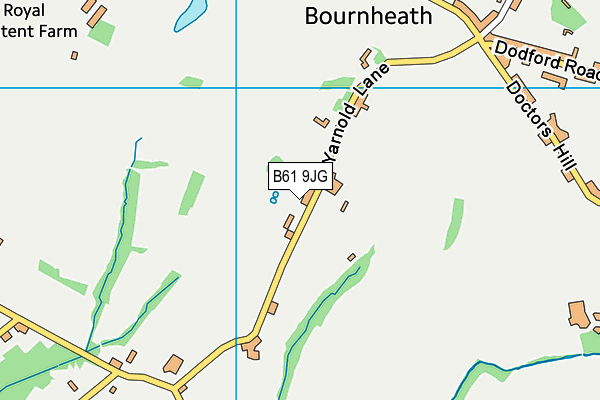 B61 9JG map - OS VectorMap District (Ordnance Survey)