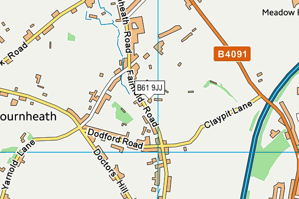 B61 9JJ map - OS VectorMap District (Ordnance Survey)
