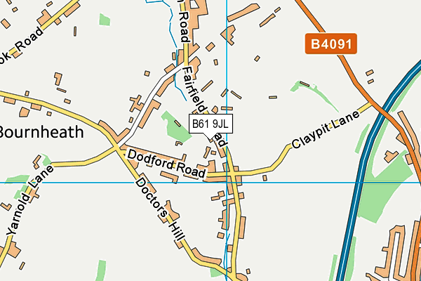 B61 9JL map - OS VectorMap District (Ordnance Survey)