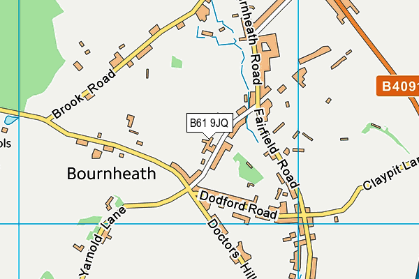 B61 9JQ map - OS VectorMap District (Ordnance Survey)