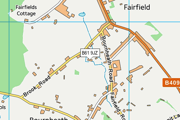 B61 9JZ map - OS VectorMap District (Ordnance Survey)