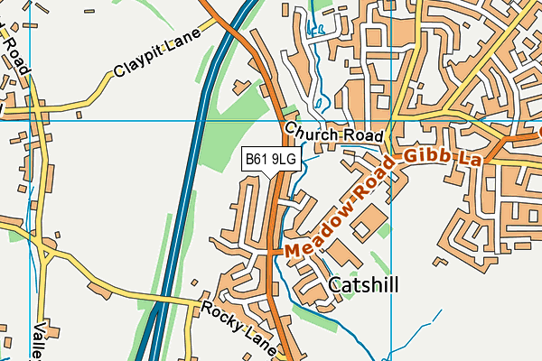 B61 9LG map - OS VectorMap District (Ordnance Survey)