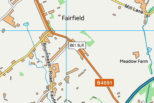 B61 9LR map - OS VectorMap District (Ordnance Survey)