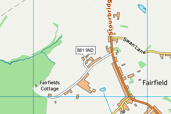 B61 9ND map - OS VectorMap District (Ordnance Survey)