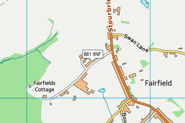B61 9NF map - OS VectorMap District (Ordnance Survey)
