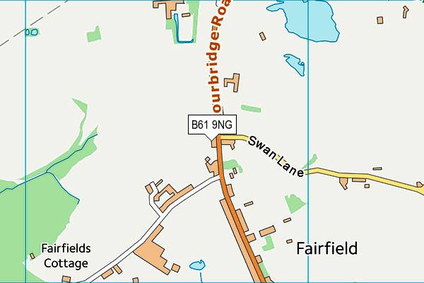 B61 9NG map - OS VectorMap District (Ordnance Survey)