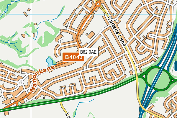 B62 0AE map - OS VectorMap District (Ordnance Survey)