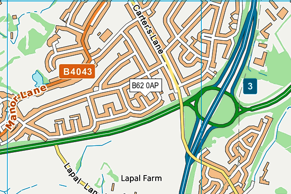 B62 0AP map - OS VectorMap District (Ordnance Survey)