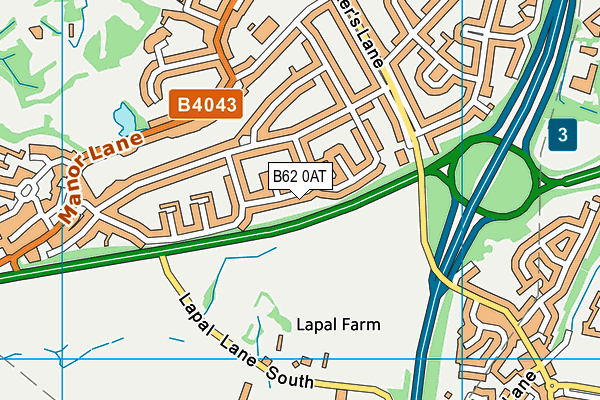 B62 0AT map - OS VectorMap District (Ordnance Survey)