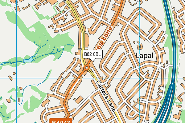 B62 0BL map - OS VectorMap District (Ordnance Survey)