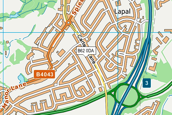 B62 0DA map - OS VectorMap District (Ordnance Survey)