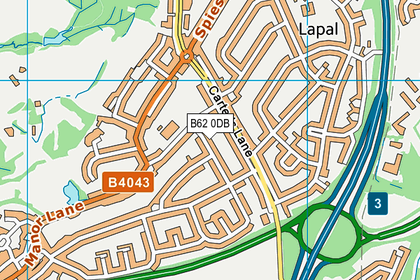 B62 0DB map - OS VectorMap District (Ordnance Survey)