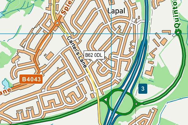B62 0DL map - OS VectorMap District (Ordnance Survey)