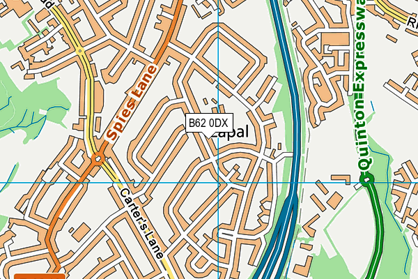 B62 0DX map - OS VectorMap District (Ordnance Survey)