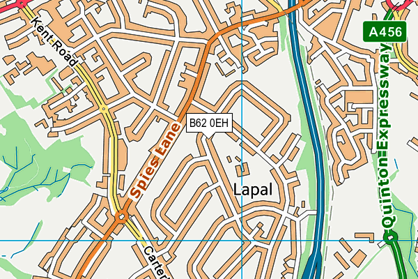 B62 0EH map - OS VectorMap District (Ordnance Survey)