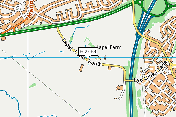 B62 0ES map - OS VectorMap District (Ordnance Survey)