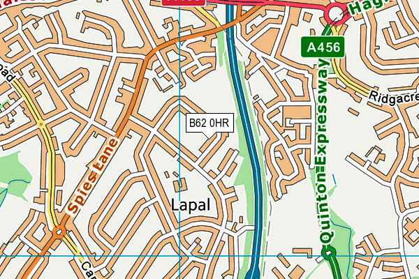 B62 0HR map - OS VectorMap District (Ordnance Survey)