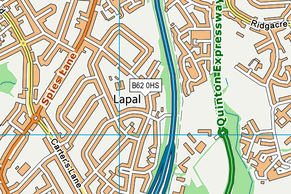 Howley Grange Primary School map (B62 0HS) - OS VectorMap District (Ordnance Survey)