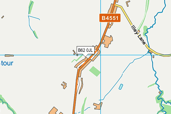 B62 0JL map - OS VectorMap District (Ordnance Survey)